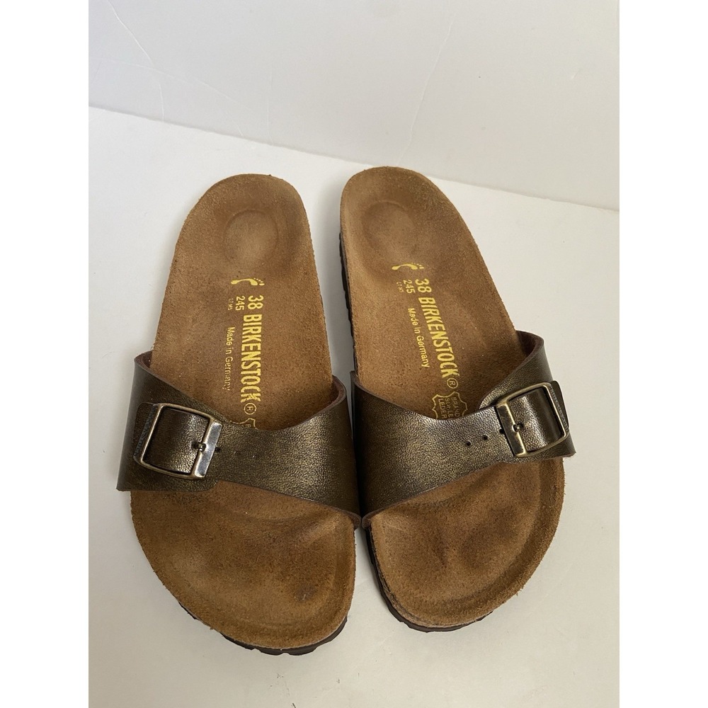 BIRKENSTOCK Madrid Birko-Flor Bronze Copper Regular Width Sandals US 7/7.5